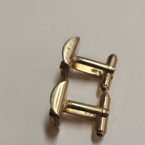 Gold Tone Fleur-de-Lis Cufflinks - Picture 7 of 8